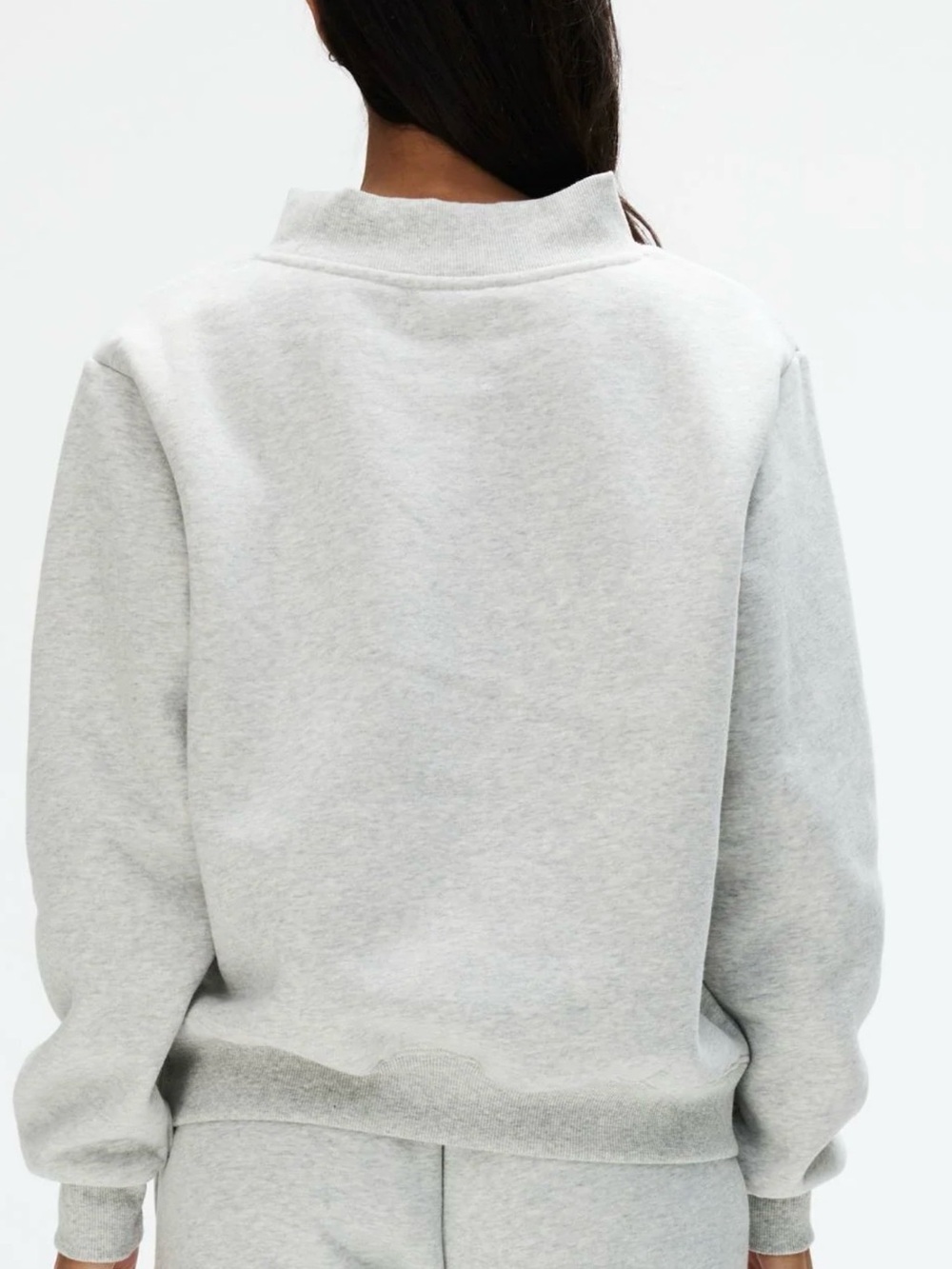 Parke Light Gray Crewneck Sweatshirt with Blue Arch Logo - Picture 2 of 7